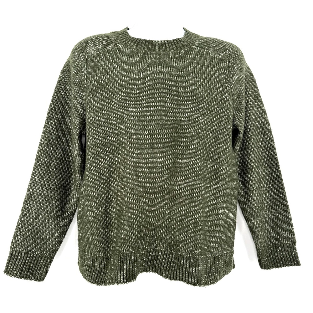 Banana Republic Sweater Men M Green‎ Marled Crewneck REPREVE Recycled Fiber NWT